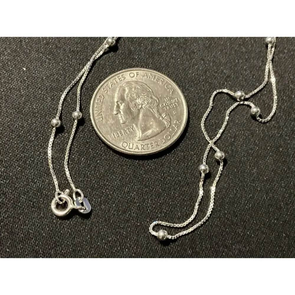18in 925 Italy Ball Bead Necklace